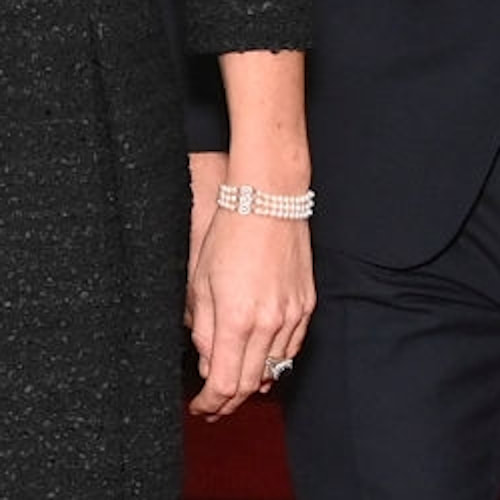 Duchess of Cambridge wears Princess Diana’s three-strand pearl bracelet