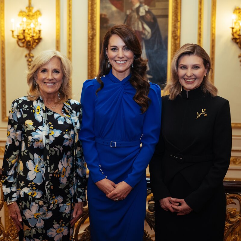 Catherine, Princess of Wales with Jill Biden Olena Zelenska at Buckingham Palace reception for overseas guests attending King Charles coronation