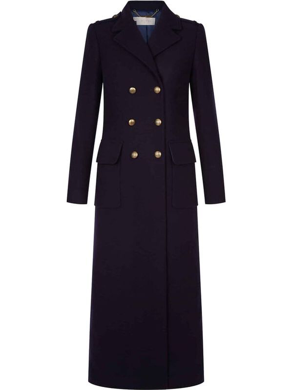 Hobbs London 'Bianca' Navy Maxi Coat