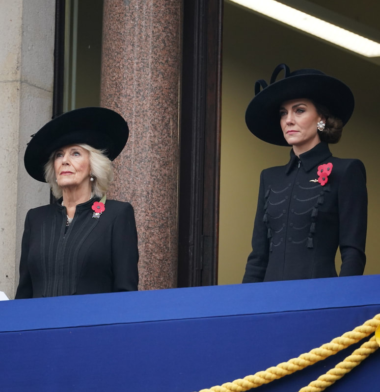 Queen Camilla and Catherine, Princess of Wales - Remembrance Sunday 2023