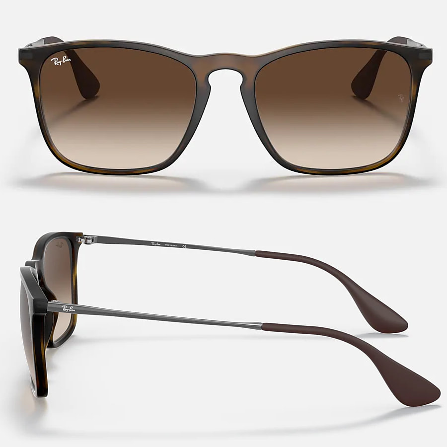 Ray-Ban 'Youngster' Sunglasses in Brown Rubber