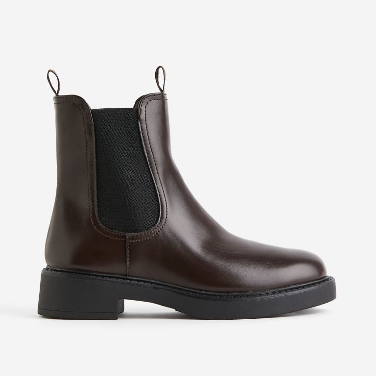 Reiss Thea Leather Chelsea Boots in Chocolate Brown - Kate Middleton ...