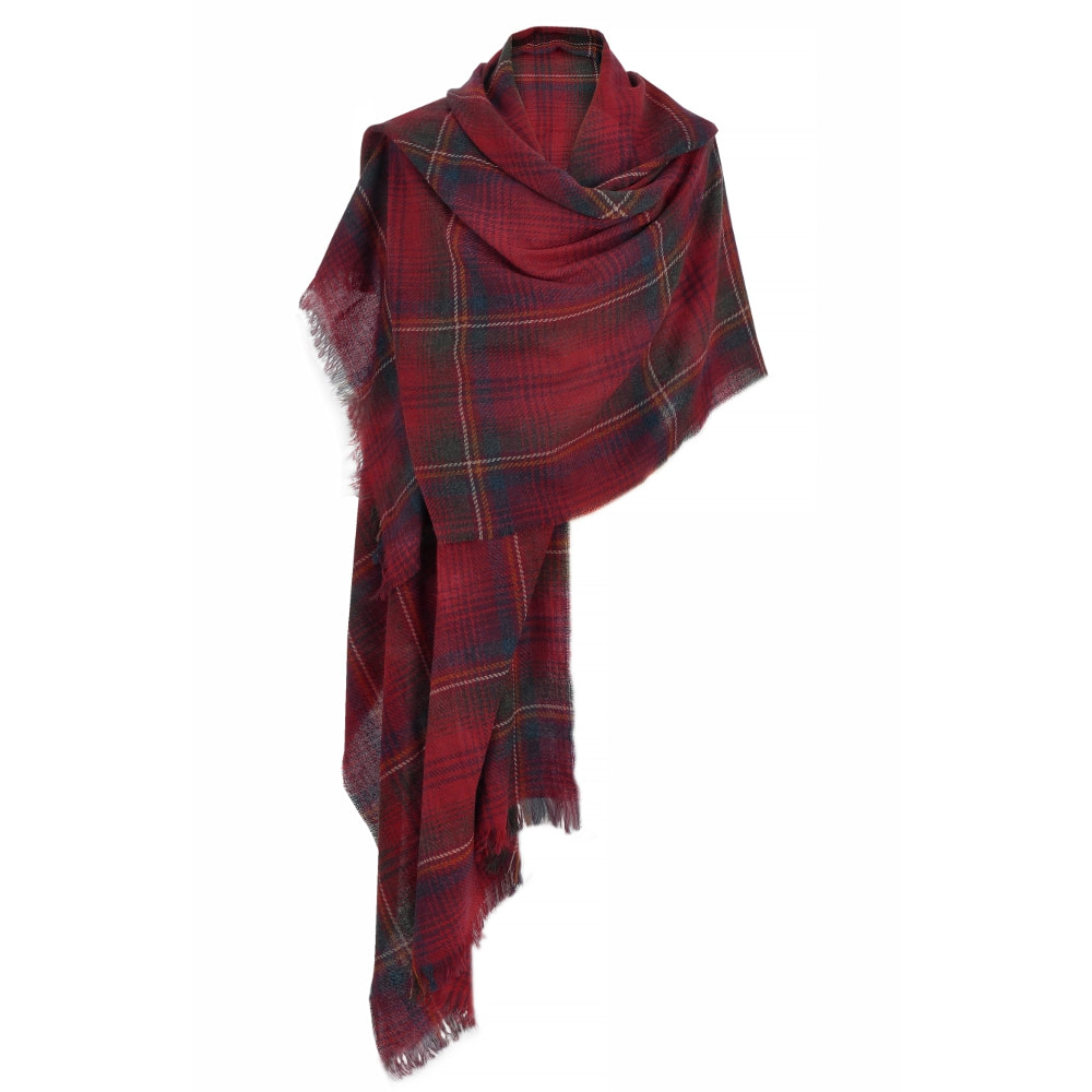 Really Wild Claret Red Cashmere Mix Wrap Scarf