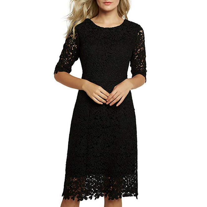Dolce & Gabbana Black Floral Lace Dress - Kate Middleton Dresses - Kate's  Closet