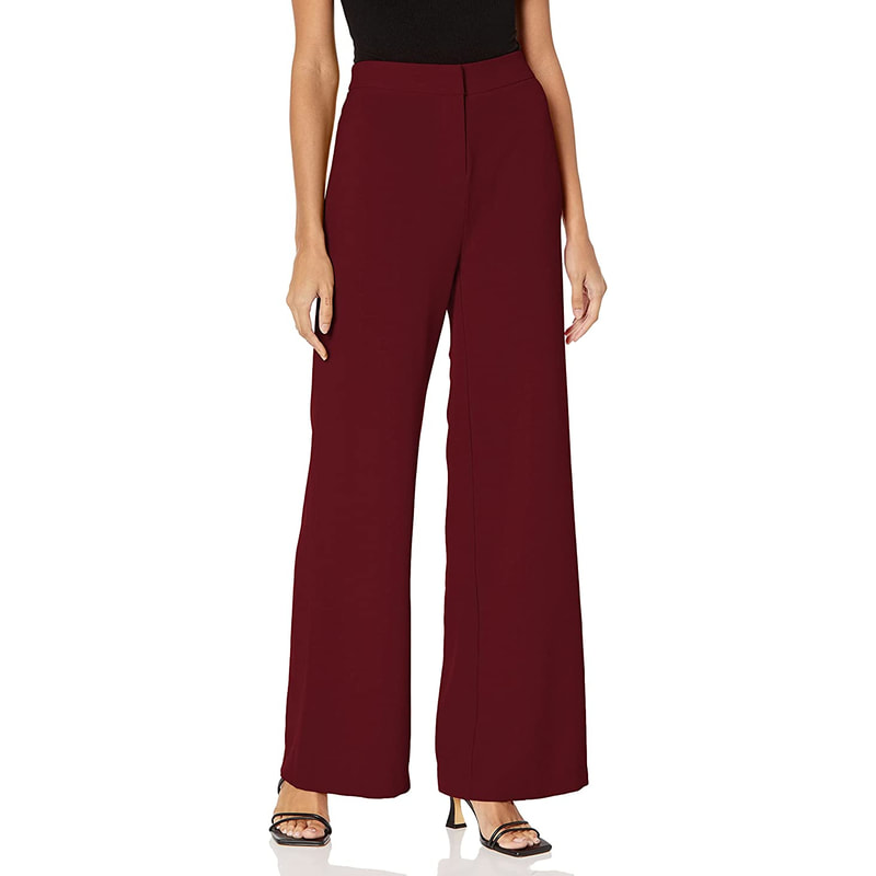 Roland Mouret Wide-Leg Stretch-Cady Trouser in Maroon - Kate Middleton ...