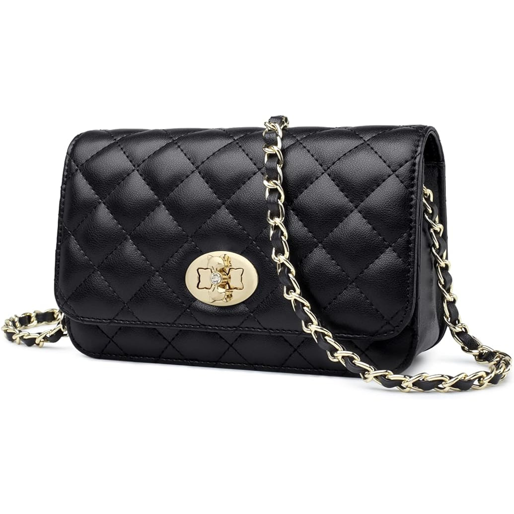 Chanel Mini Flap Bag in Black Lambskin - Kate Middleton Bags - Kate's Closet