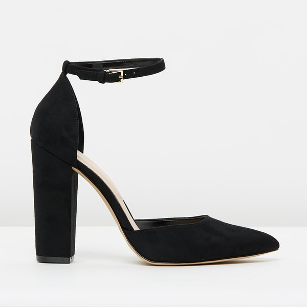 Gianvito Rossi Mila Black Suede Ankle Strap D'orsay Pumps - Kate 