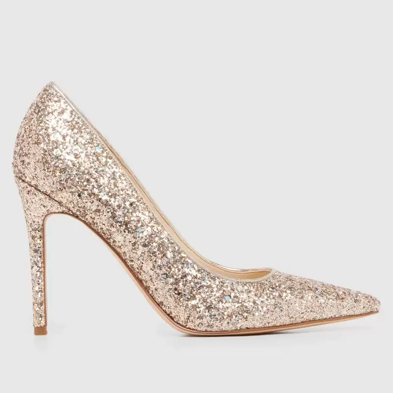 Shiny Glitter Heels - Light Gold Heels - Party Shoes - Lulus