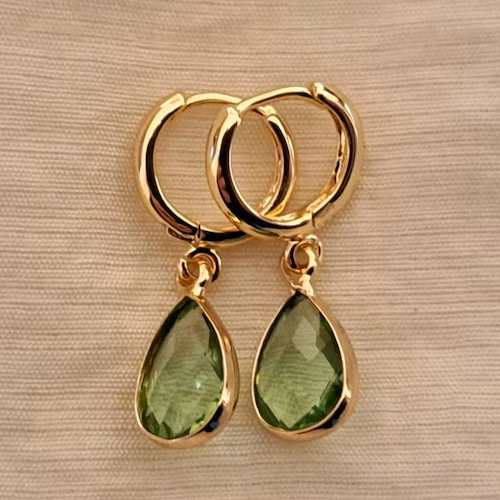 Kiki Green Amethyst Pear Drop Earrings - Kate Middleton Jewellery ...