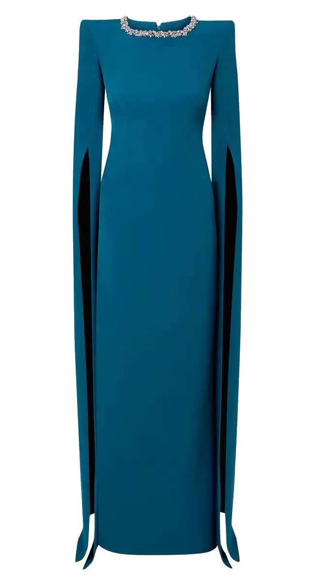 Safiyaa 'Destiny' Long Dress in Poseidon