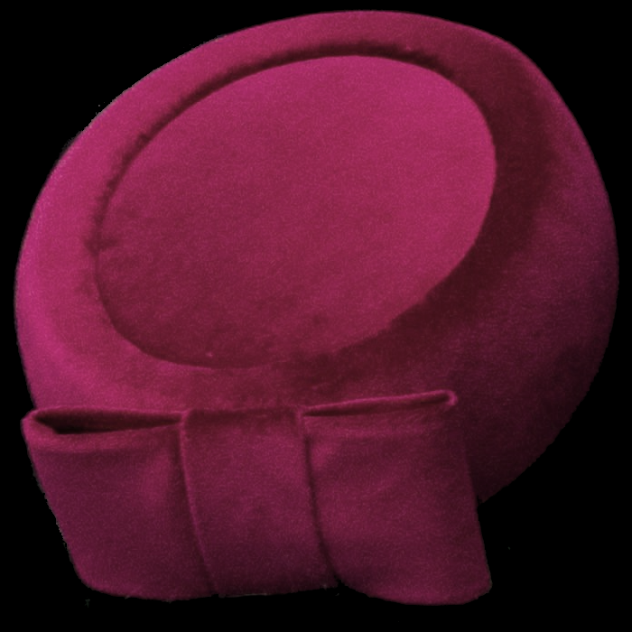 Sean Barrett Velvet Pillbox Hat with Bow in Sapphire