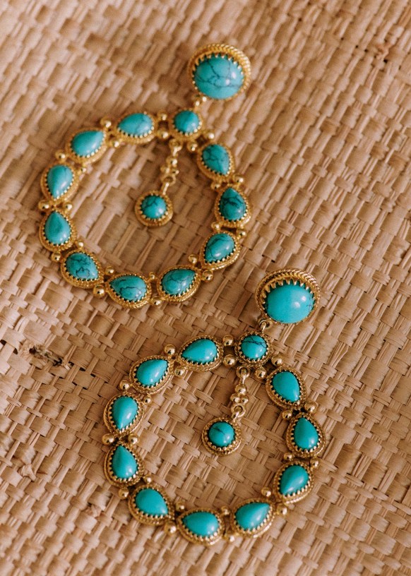 Sézane 'Taylor' Earrings in Turquoise