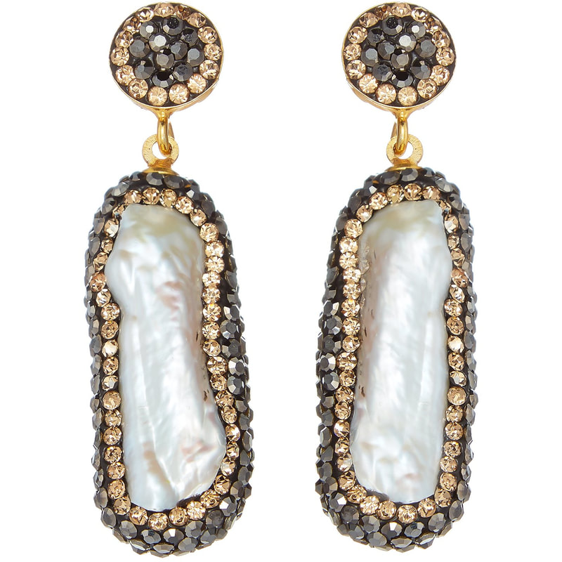 Soru Baroque Pearl Double Sided Earrings