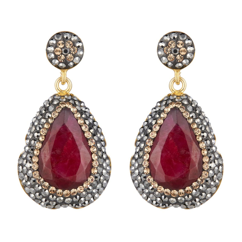 ruby earrings by Soru Jewellery