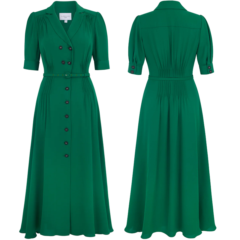 Suzannah Flippy Wiggle Dress in Green