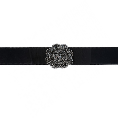 Temperley Black Crystal Bow Belt