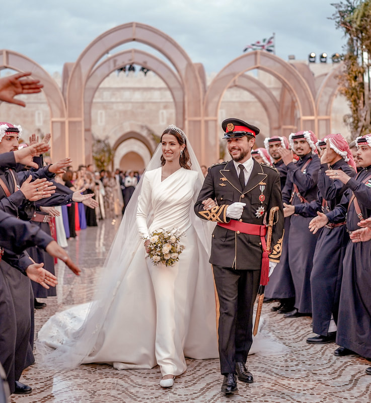 Wedding of Prince Al Hussein of Jordan and Rajwa Al Saif at Zahran Palace on 1 June 2023