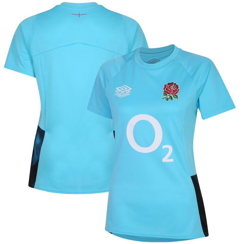 Women's England Rugby Gym Training T-Shirt in Blue