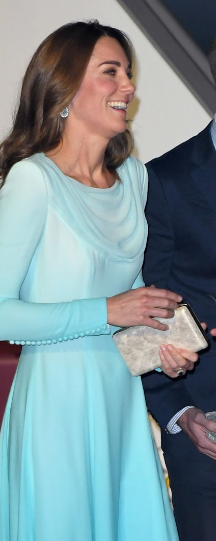 Zeen Cream Gleam Clutch as seen on Kate Middleton, The Duchess of Cambridge